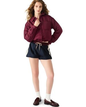 Steve Madden Selma Collar Puffer Jacket - Red