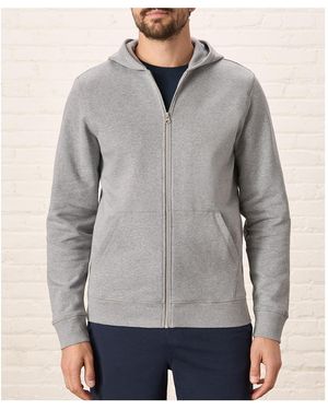 Pact Organic Cotton Cloud Brushed Fleece Zip Hoodie - Gray