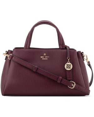 Nine West Luela Large Top Handle Satchel Handbag - Purple