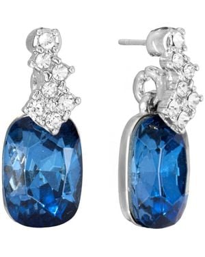 Macy's Tone Crystal Drop Stud Earrings - Blue