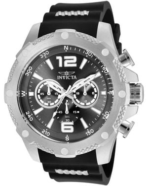 INVICTA WATCH I-force Quartz Chronograph Black Rubber Watch - Metallic