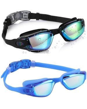 Gnuadz 2pc Swim goggles Kids Anti-fog Uv Protection Comfort Fit - Blue