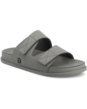 Vance Co. Orlando Comfort Adjustable Strap Slide On Sandals - Brown