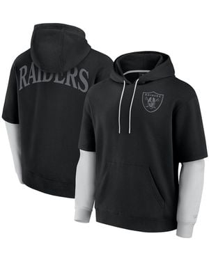Fanatics And Las Vegas Raiders Sleek Elements Pullover Hoodie - Black