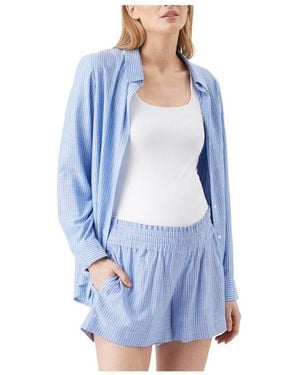 Ripe Maternity Maternity Ripe Abby Stripe Shirt - Blue