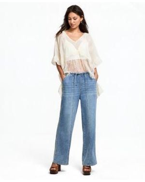 And Now This Now This Tie Waist Drapey Jeans Macys Exclusive - Blue