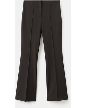 Mango Low-rise Flared Pants - Gray