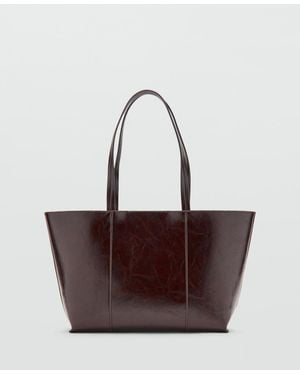 Mango Medium Shopper Bag - White