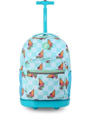 J World Sunrise 18" Kids Rolling Backpack - Blue
