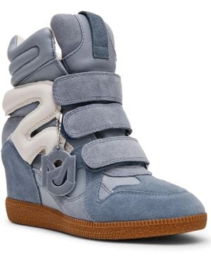 Steve Madden Mavis High-top Lace-up Wedge Sneakers - Blue