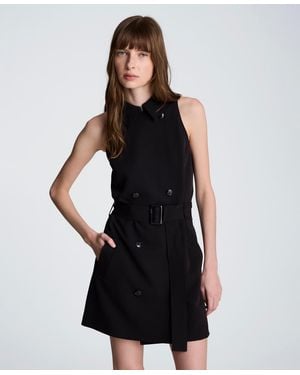Kenneth Cole Short Trench Dress - Black