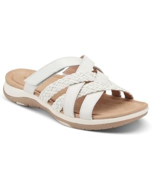 Rockport Sedona Strappy Slip-on Flat Sandals - White