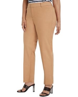 Eloquii Plus Size Tall Kady Fit Double-weave Pant - Blue