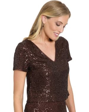 Muse Textured V-neck Top - Black