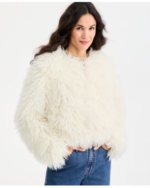 On 34th Solid Faux-fur Completer Jacket - White