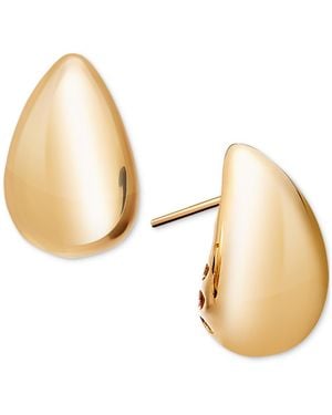 Macy's Polished Teardrop Dome Stud Earrings - Natural