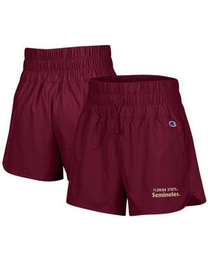 Champion Florida State Seminoles Tailgate Her Woven Shorts - Red