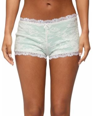 Edikted Amanu Sequin Lace Low-rise Shorts - White