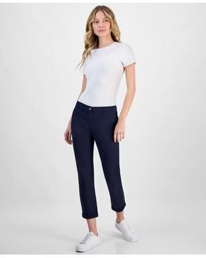 Nautica Jeans Montauk Solid Cuffed Chino Pants - Blue
