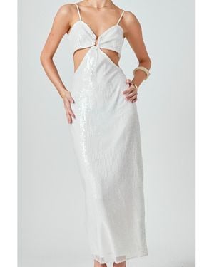 Endless Rose Sequin Midi Dress - White