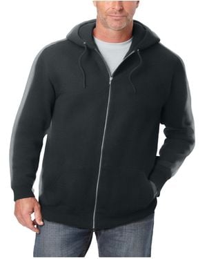 Kingsize Big & Tall Longer-length Fleece Full Zip Hoodie - Black