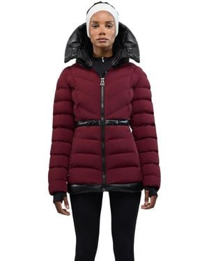 Alpenhaus Everlong Lightweight Herringbone Quilted Puffer - Red
