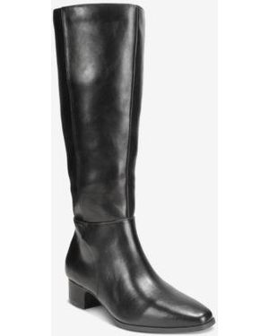 Style & Co. Style Co Diannaa Almond Toe Tall Boots Macys Exclusive - Black