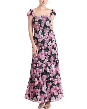 Kimi + Kai Kimi + Kai Maternity Acey Smocked Maxi Dress - Purple