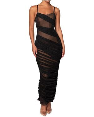 JLUXLABEL Catalina Sweetheart Lurex-knit Maxi Dress - Black