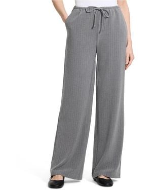 Lands' End Washable Suiting Mid Rise Wide Leg Pants - Gray