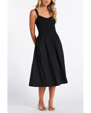 Bishop + Young Bishop + Young Corsica Smocked Poplin Dress - Black