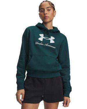 Under Armour Rival Hooded Shimmer Sweatshirt - Green