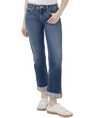 Silver Jeans Co. Chelsea Straight Low-rise Jeans - Blue