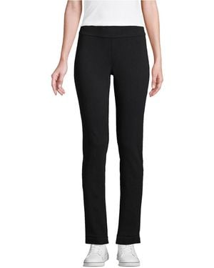 Lands' End Petite Starfish Mid Rise Slim Leg Pants - Black
