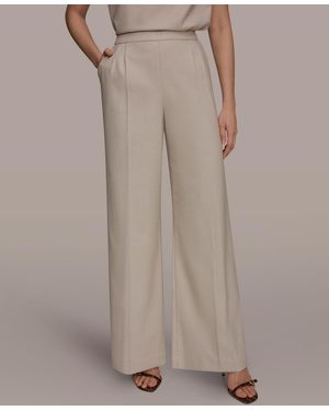 Donna Karan Straight Leg Tie-waist Pants - Brown