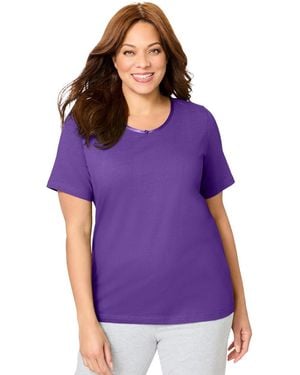 Dreams & Co. Plus Size Sleep Tee - Purple