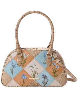 Brahmin Angie Dome Medium Satchel Bag - Blue