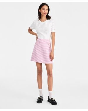 Tommy Hilfiger Tweed Short Skirt - Pink