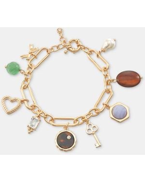 On 34th Charm Flex Bracelet - White
