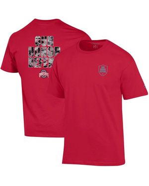 Champion Ohio State Buckeyes Our Honor Defend Shield T-shirt - Red