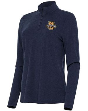 Antigua Marquette Golden Eagles Bright Quarter-zip Top - Blue
