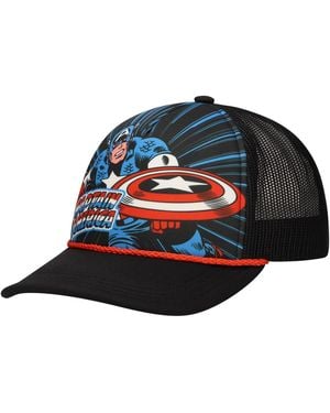 Lids Big Boys And Girls Captain America Foam Trucker Adjustable Hat - Blue