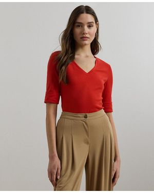 Ralph Lauren Elbow-sleeve Top - Red