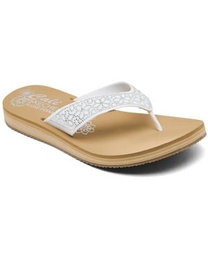 Skechers Cali Summers Low Thong Sandals From Finish Line - White