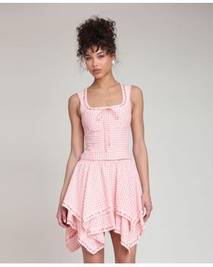 Avec Les Filles Square Neck Dress - Pink