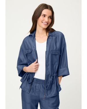Olsen Soft Denim-look Jacket - Blue