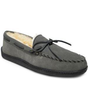 Minnetonka Sheepskin Moose Moccasin Slipper in Brown for Men Lyst