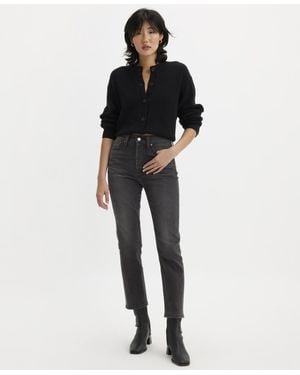 Levi's Wedgie Straight-leg High Rise Cropped Jeans - Black