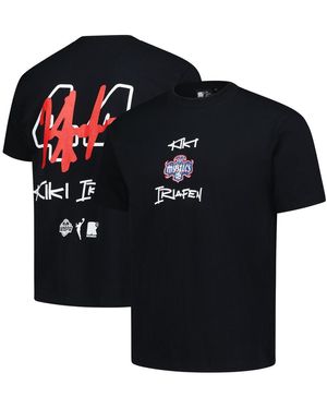 round21 And Kiki Iriafen Washington Mystics 2025 Wnba Draft Name Number T-shirt - Black