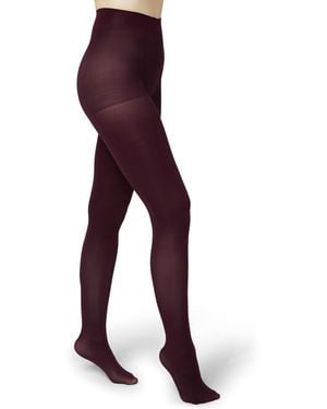 Hue Super Opaque Control Top Tights U6620 - Purple